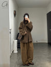 AVIVA JIFEI XUE 24 Autumn and Winter Wool Linen Plaid Cocoon Pants AJX-FW24-CP-KWLC-GW Plaid